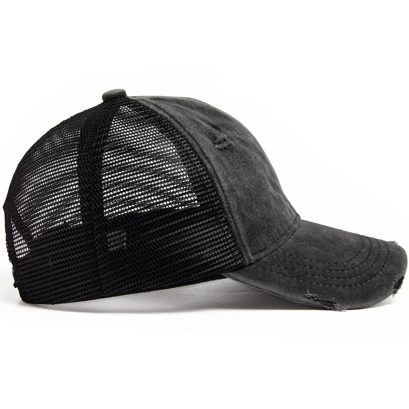 Cap with braid opening & mesh design – buy 1, get 1 free – Liora-Blue-Nora Luxe