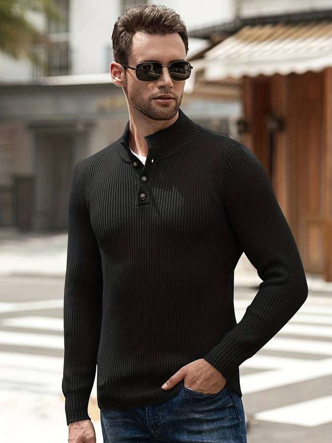 Capri Sweater - Hudson-Black-M-Nora Luxe