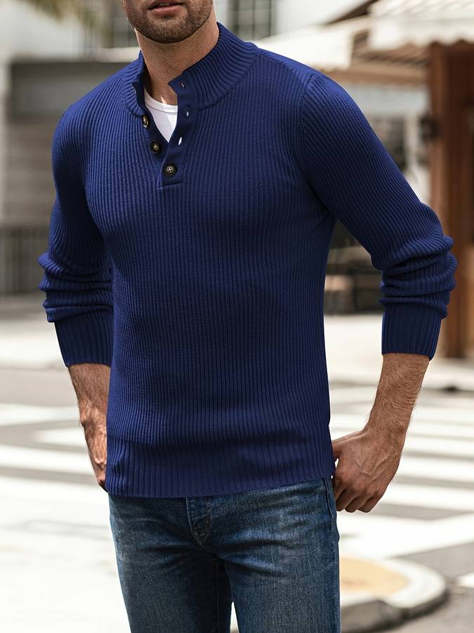 Capri Sweater - Hudson-Blue-M-Nora Luxe