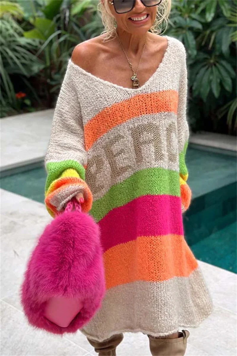 Casual Ibiza Sweater - Aurora-Beige-S-Nora Luxe