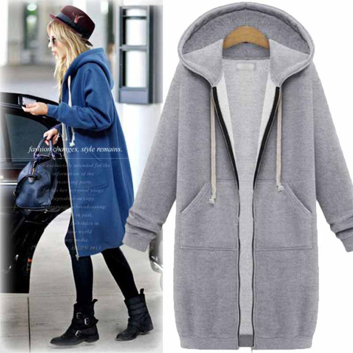 Casual Lang Women's Jacket - CozyZip-Black-M-Nora Luxe