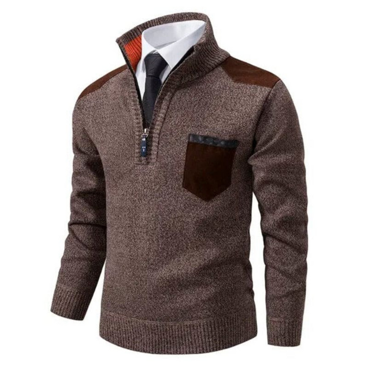 Casual Men's Sweater - Liam-Brown-XS-Nora Luxe