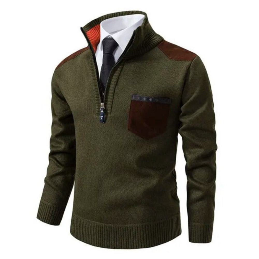 Casual Men's Sweater - Liam-Green-XS-Nora Luxe
