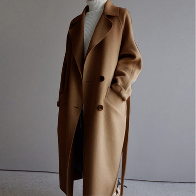 Casual Wool Ladies Jacket - Isabella-Brown-S-Nora Luxe