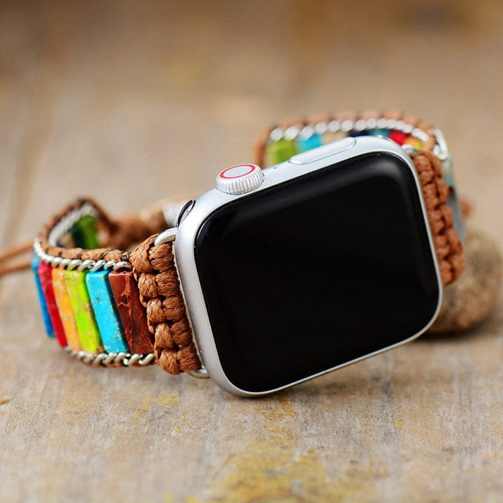 Chakra Apple Watch Strap - Elirion-Silver-Nora Luxe