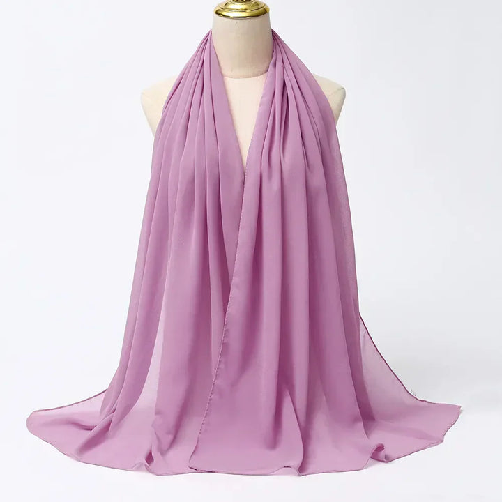 Chiffon Hijab Scarf – Leilani-Purple-Nora Luxe