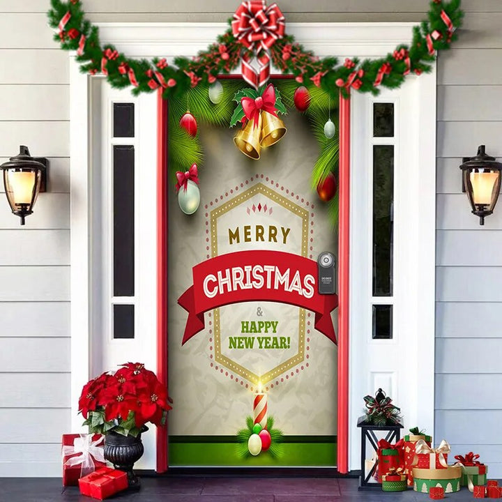 Christmas Door Decoration - MerryDoor-Style 4-91 × 90.55 inches-Nora Luxe
