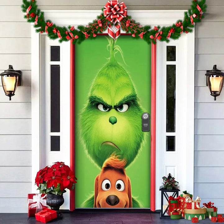 Christmas Door Decoration - MerryDoor-Style 5-91 × 90.55 inches-Nora Luxe