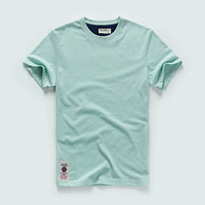 Classic cotton t-shirt with a timeless look - Victor-Light green-XS-Nora Luxe