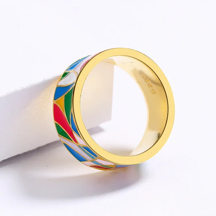 Classic Enamel Zirconia Ring - Nadia-5-Nora Luxe