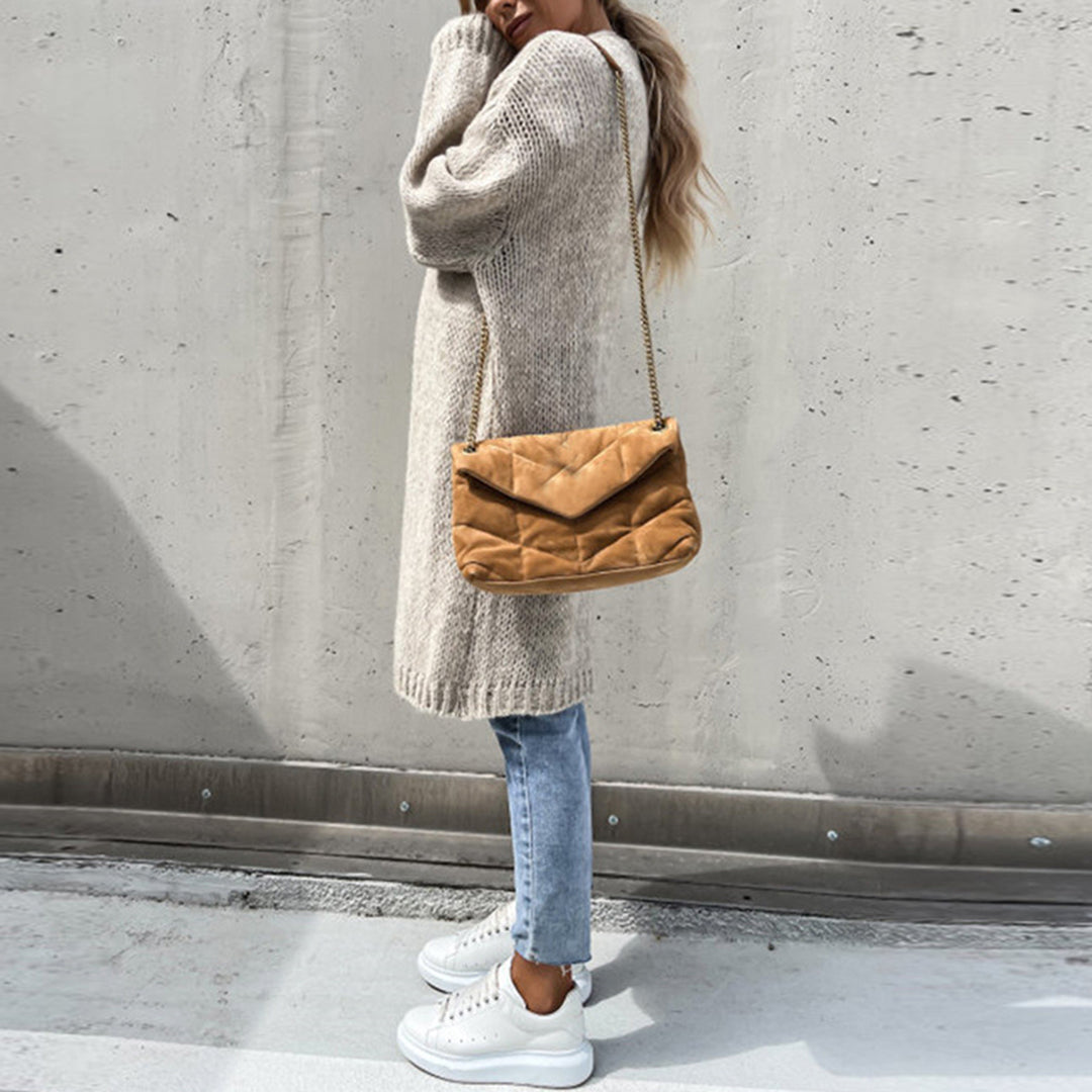 Classic Ladies Cardigan - Camile-Beige-S-Nora Luxe