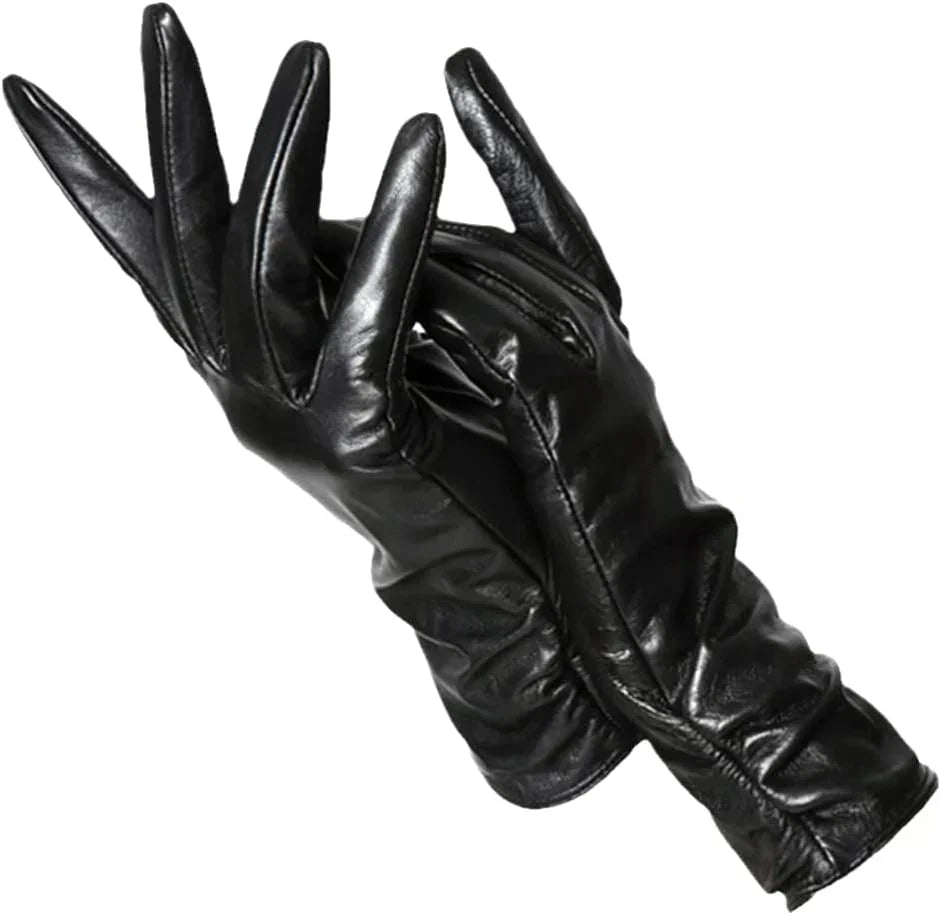 Classic Leather Women's Gloves - LuxLeather-Black-S-Nora Luxe