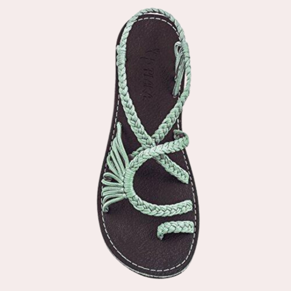 Colourful Ladies Beach Sandals – Rivka-Blue-3.5-State of Style