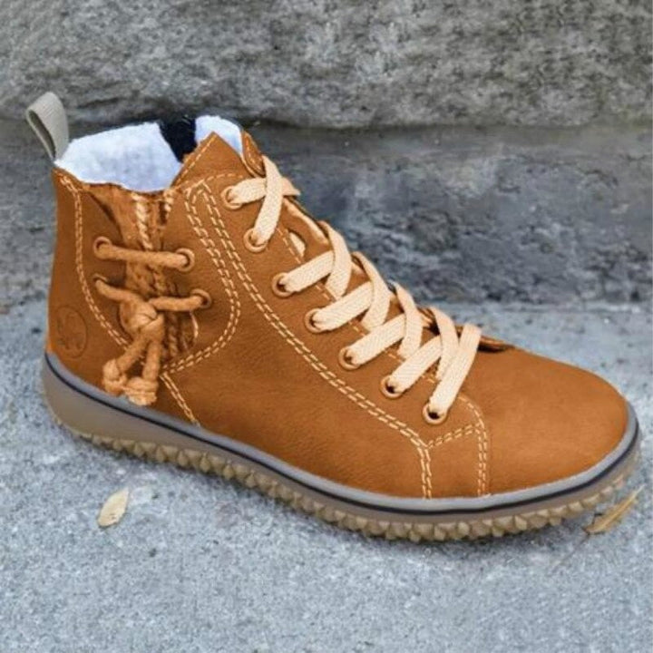 Comfortable Ankle Boots with Support and Style - Luna-Camel Brown-3-Nora Luxe