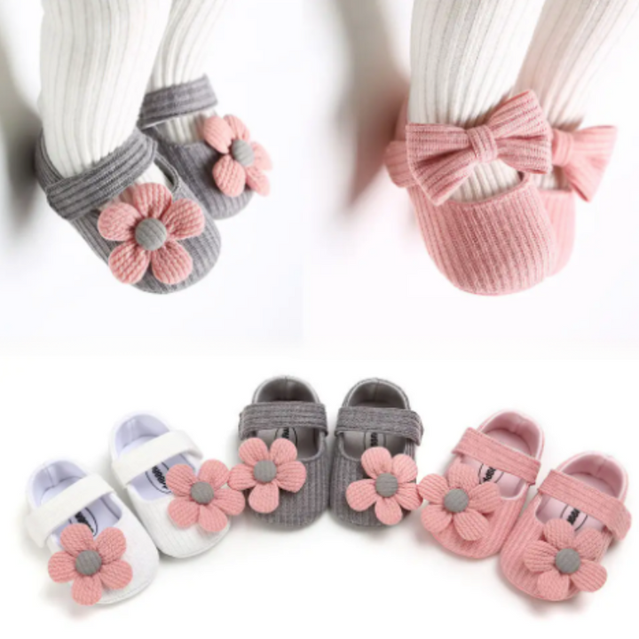 Comfortable Baby Shoes for Little Explorers - MiniStappers-0-6 Months-Black Flower-Nora Luxe