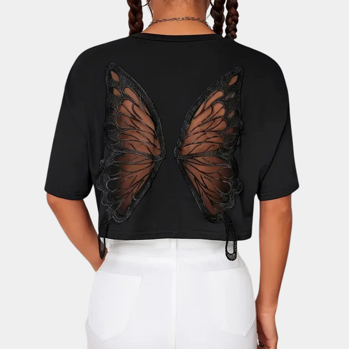 Comfortable Black T-shirt for Women - Livia-XS-Nora Luxe