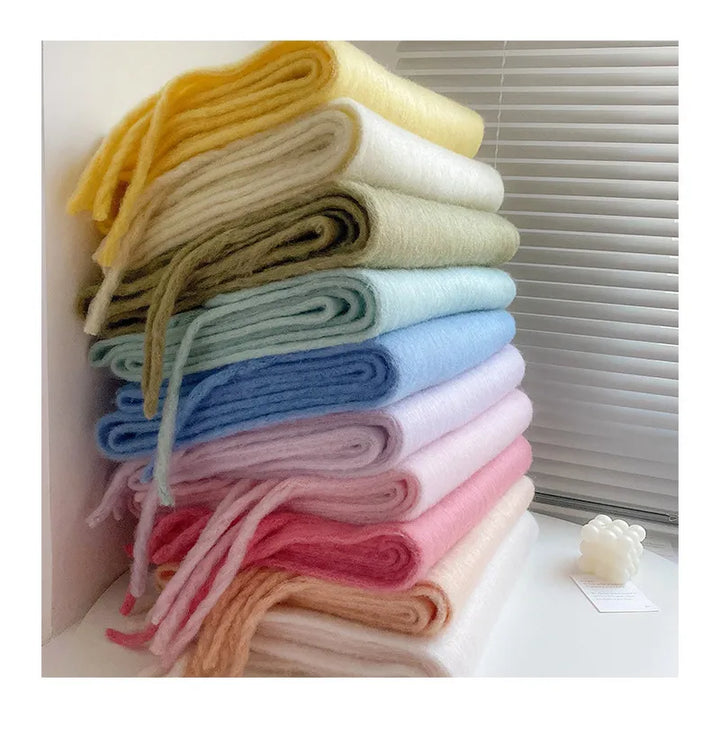 Comfortable Cashmere Scarf for Women - Eloise-White-Nora Luxe