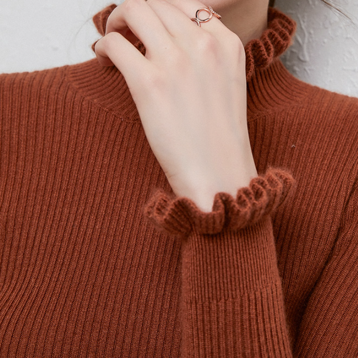 Comfortable Cashmere Women's Turtleneck - Aurélie-Auburn-S-Nora Luxe