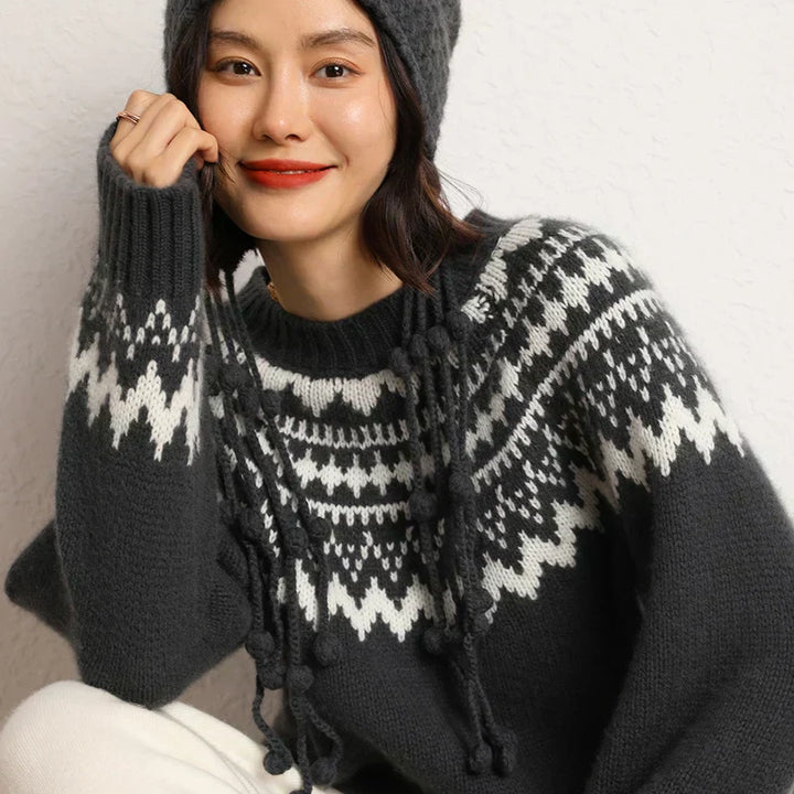 Comfortable Knitted Sweater for Women - Chloe-Beige-S-Nora Luxe