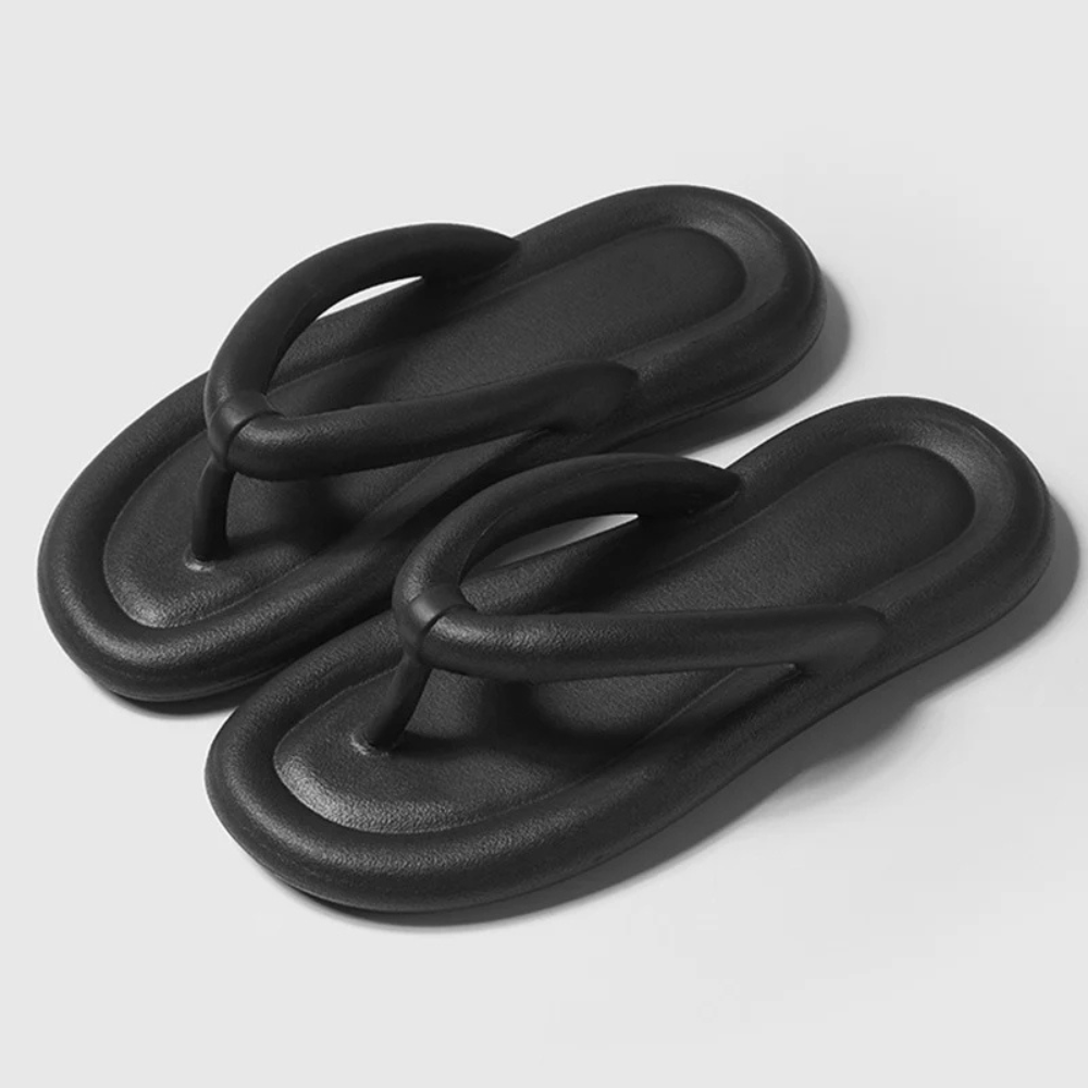 Comfortable Ladies' Flip-Flops – Luna-3-Black-State of Style