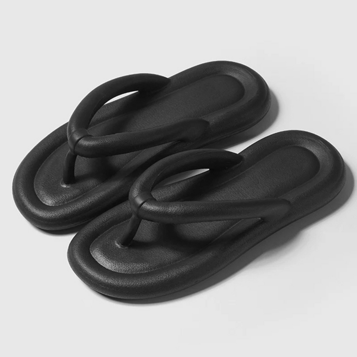 Comfortable Ladies' Flip-Flops – Luna-3-Black-State of Style