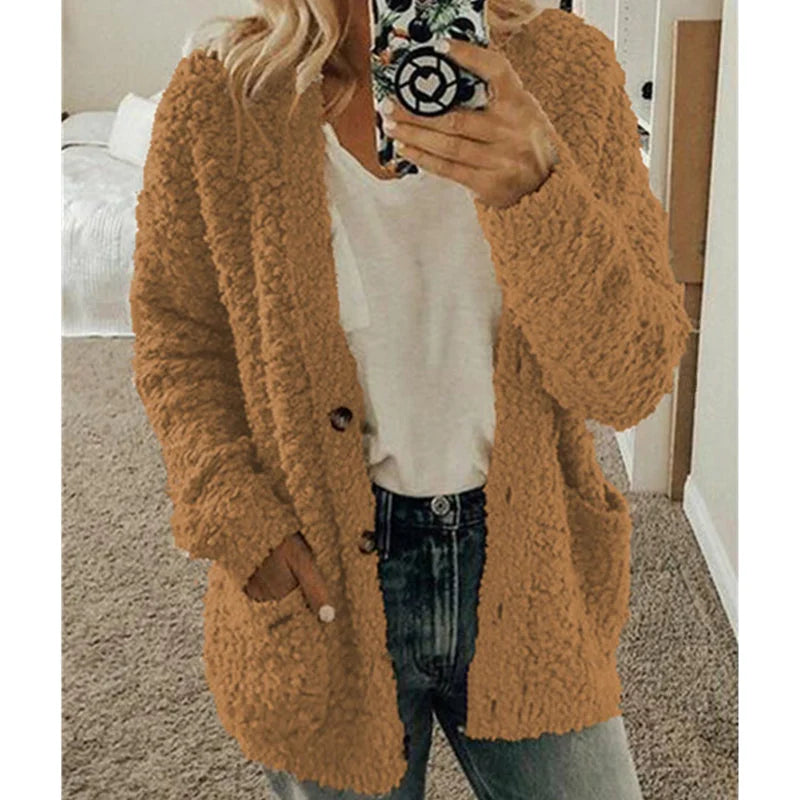 Comfortable Ladies Jacket - Lisa-Coffee-S-Nora Luxe