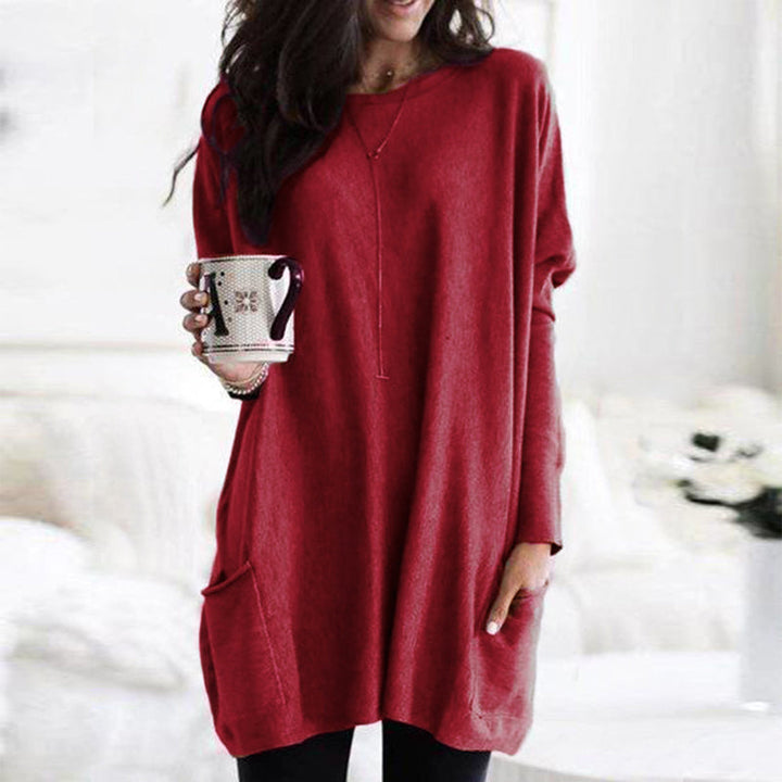 Comfortable Ladies' Sweater - Lina-Bordeaux-S-Nora Luxe