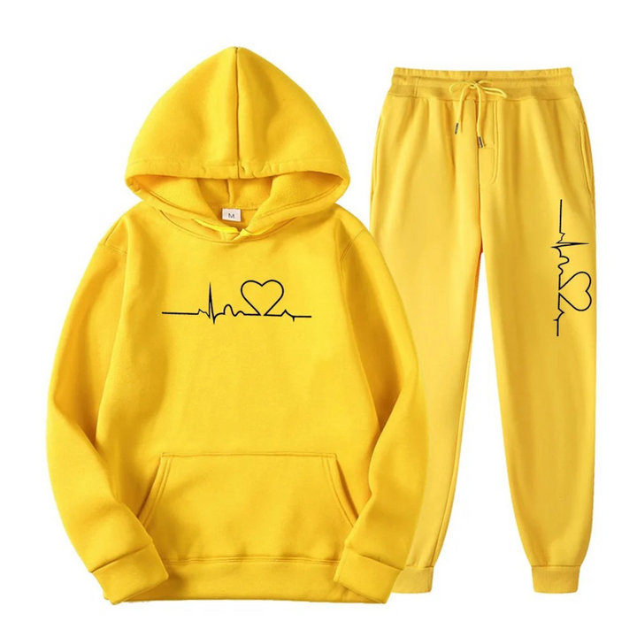 Comfortable Ladies Training Suit - Lyra-Yellow-S-Nora Luxe