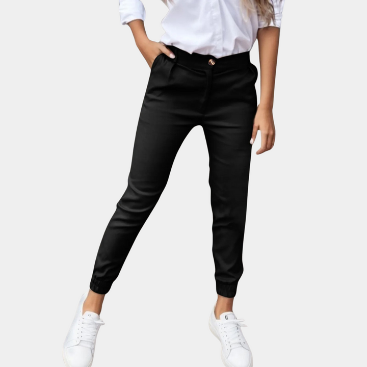 Comfortable Ladies' Trousers - Amelia-Black-S-Nora Luxe