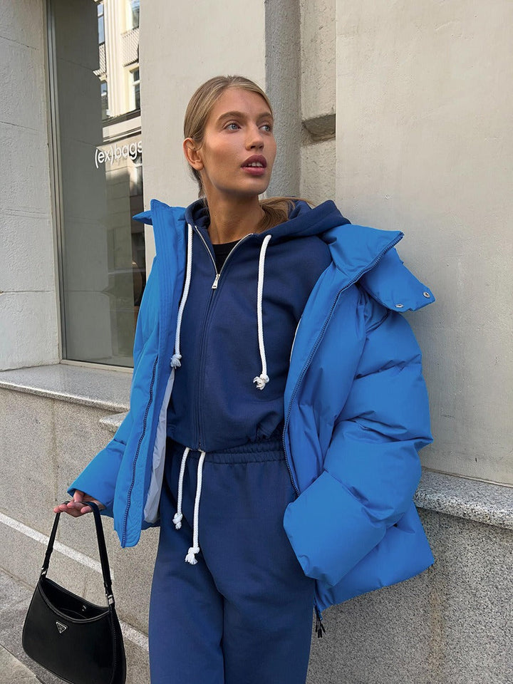 Comfortable Ladies Winter Coat - Aurora Luxe-Blue-S-Nora Luxe