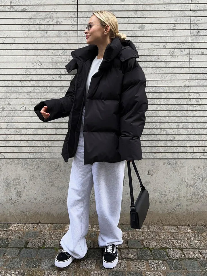 Comfortable Ladies Winter Coat - Aurora Luxe-Gray-S-Nora Luxe