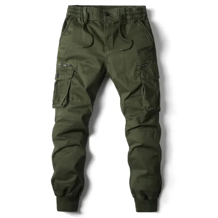 Comfortable Men's Cargo Trousers - Noah-Black-29-Nora Luxe