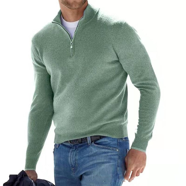 Comfortable Men's Sweater - Bradley-Green-M-Nora Luxe