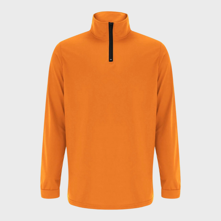 Comfortable Men's Sweater with Zip and Low Collar - Sven-Black-S-Nora Luxe
