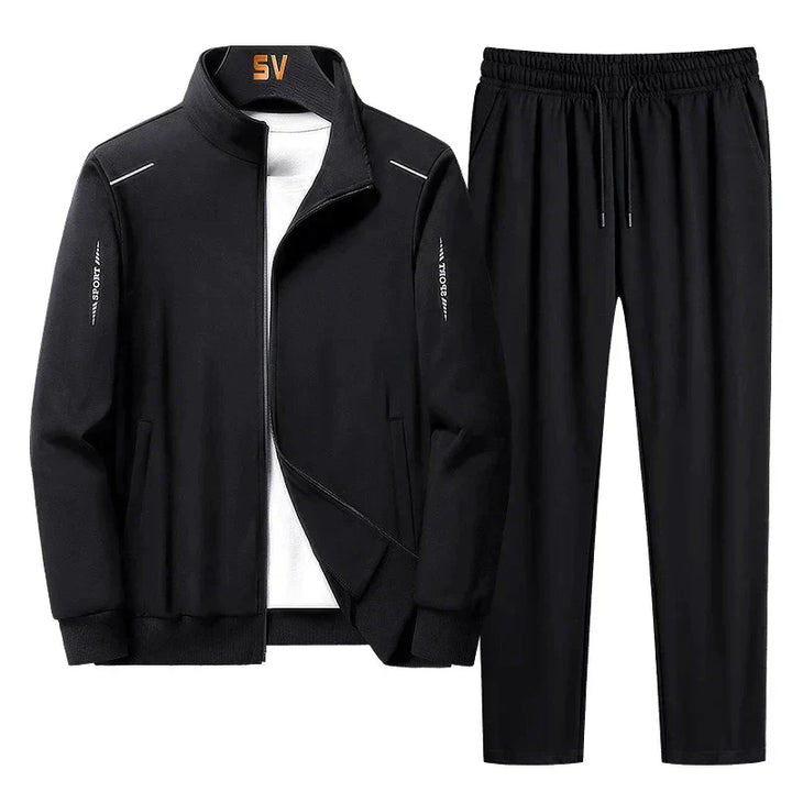 Comfortable Men's Tracksuit - Hunter-Black-S-Nora Luxe
