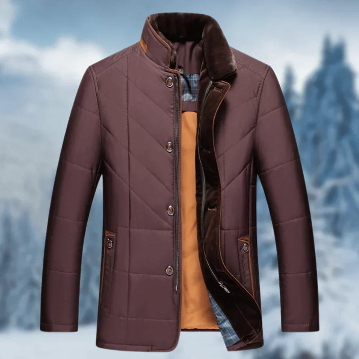 Comfortable Men's Winter Coat - Victor-Red-S-Nora Luxe
