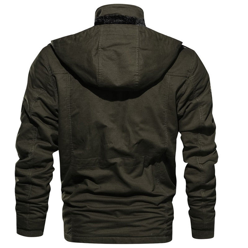 Comfortable Men's Winter Jacket – Logan-Olive green-S-The Livary