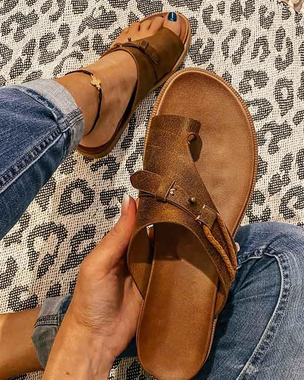 Comfortable Orthopaedic Ladies' Sandals – Liv-Brown-36-State of Style