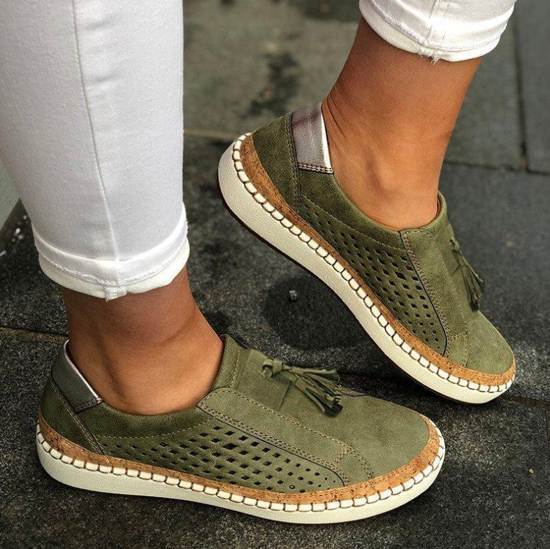 Comfortable Orthopaedic Ladies Summer Shoes - Livia-Green-4.5-The Livary