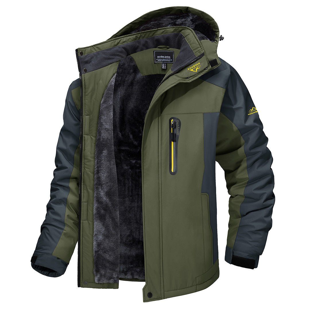 Comfortable Outdoor Jacket - Atlas-Olive green-M-Nora Luxe