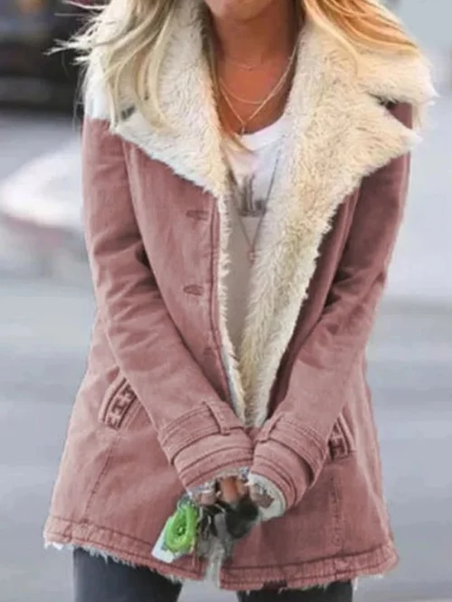 Comfortable Winter Jacket for Women - Celeste-Light Pink-S-Nora Luxe