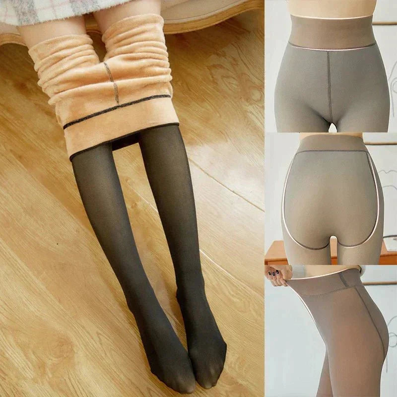 Comfortable Winter Tights - Elena-Black-Nora Luxe