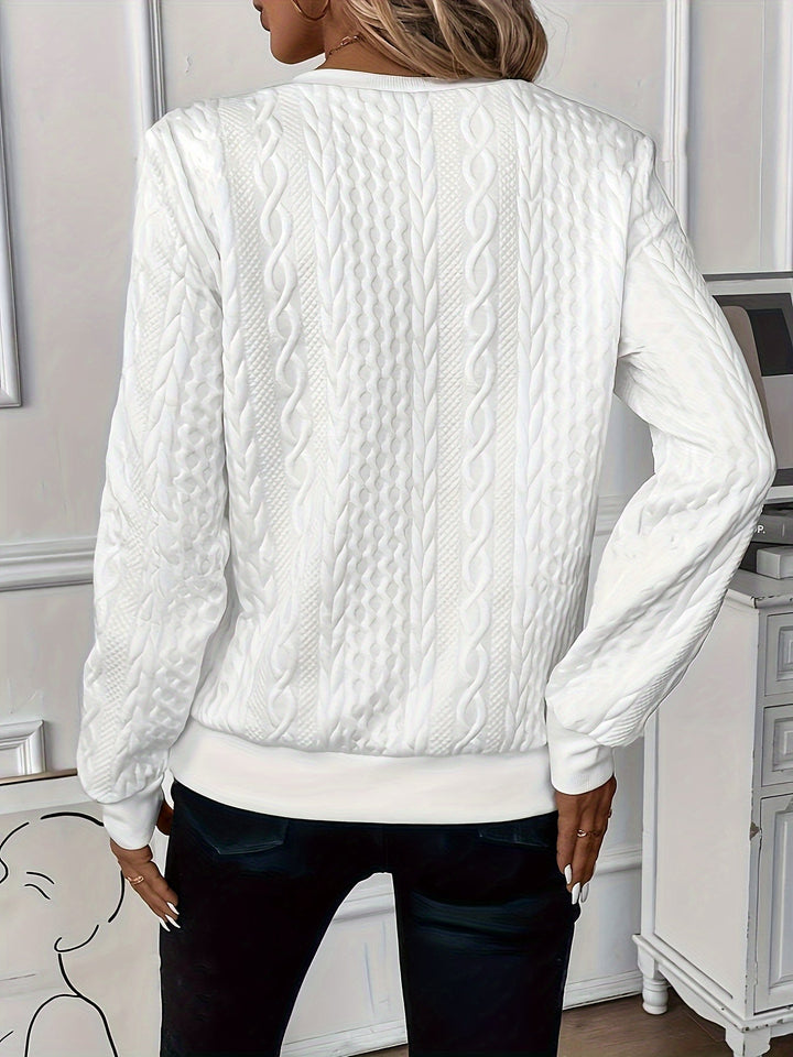 Comfortable Zip Jumper for Women - Ella-White-S-Nora Luxe
