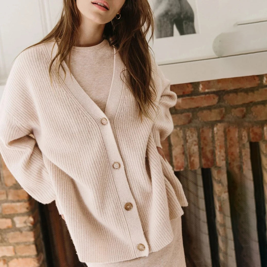 Comfy Ladies' Jacket - Emery-Oatmeal-XS-Nora Luxe