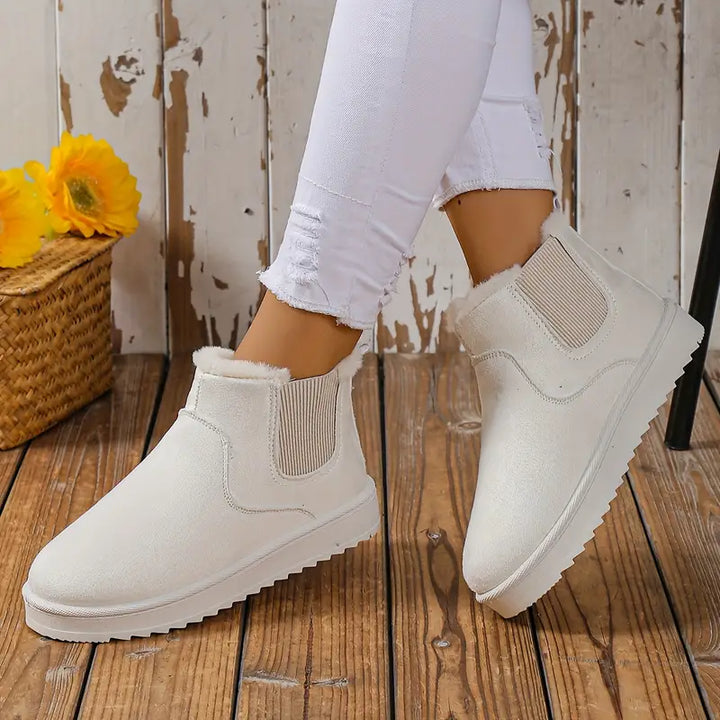 Comfy Thermal Slip-on Snow Boots - Sofia-Black-4.0-Nora Luxe