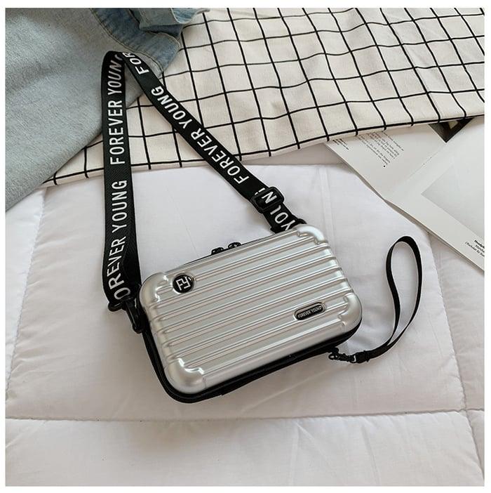 Compact and Stylish Mini Travel Bag for Women - LunaBag-Silver-Nora Luxe