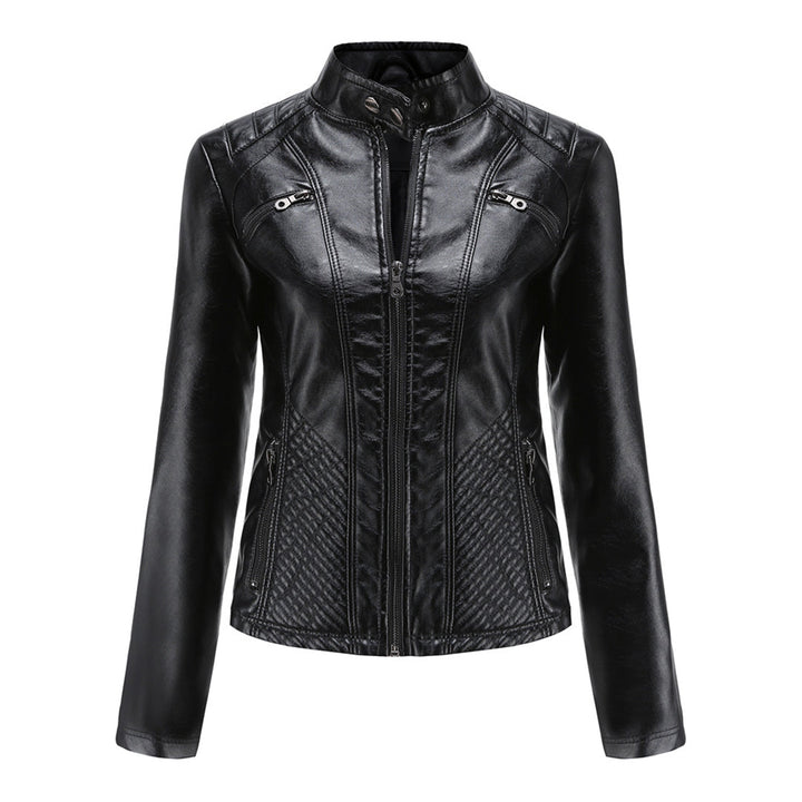 Cool Leather Ladies Jacket - Nova-Brown-XS-Nora Luxe