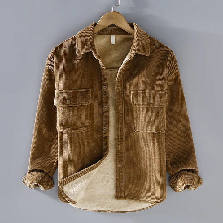 Corduroy Jacket for Men - Victor-Khaki-M-Nora Luxe