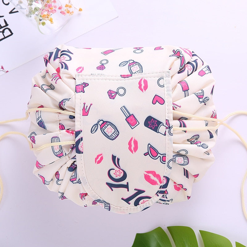 Portable Drawstring Cosmetic and Toiletry Bag –