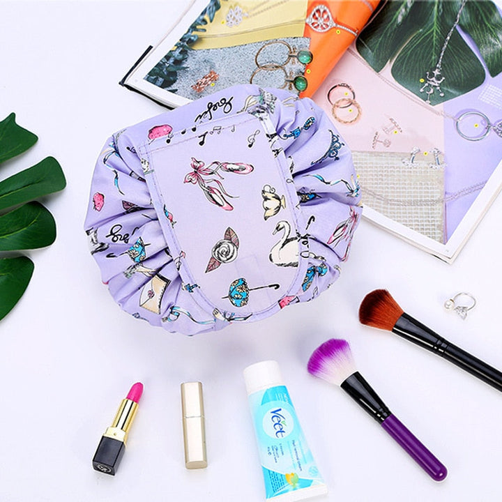 Portable Drawstring Cosmetic and Toiletry Bag –